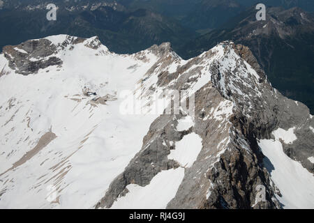 Deutschland, Garmisch Partenkirchen, Region Oberland, Region Wettersteingebirge, Schneefernerhaus, Skigebiet, Zugspitze - Zugspitzplatt Stockfoto