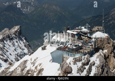 Deutschland, Garmisch Partenkirchen, Region Oberland, Wettersteingebirge, Zugspitze Stockfoto