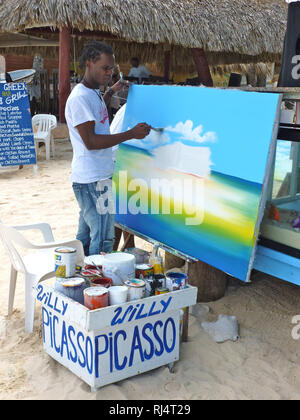 Karibik, Dominikanische Republik, Punta Cana, Playa Bavaro Stockfoto