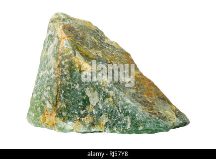 Aventurin Muster aus Brasilien auf weißem Hintergrund Stockfoto