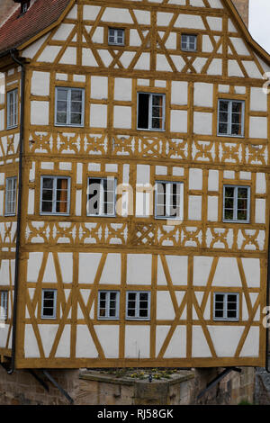Historisches Altes Rathaus an der Regnitz in Bamberg, Oberfranken, Franken, Bayern, Deutschland Stockfoto