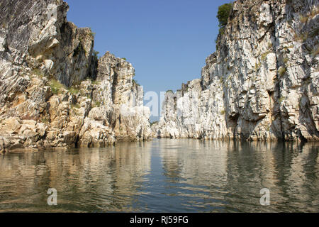 Marmor Steine, Bhedaghat, Jabalpur, Madhya Pradesh, Indien Stockfoto