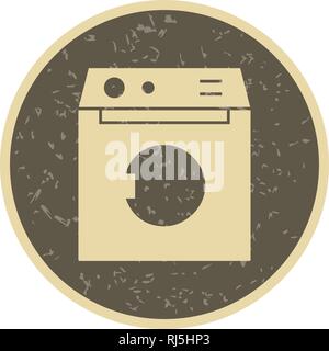 Waschmaschine Vektor Icon Zeichen Symbol Vektor Illustration für den privaten und gewerblichen Gebrauch... Reinigen Sie trendige Symbol... Stock Vektor