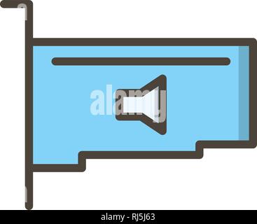 Audio Karte Vektor Icon Zeichen Symbol Vektor Illustration für den privaten und gewerblichen Gebrauch... Reinigen Sie trendige Symbol... Stock Vektor
