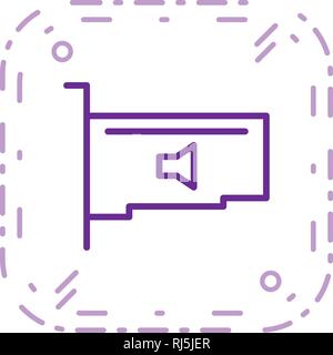 Audio Karte Vektor Icon Zeichen Symbol Vektor Illustration für den privaten und gewerblichen Gebrauch... Reinigen Sie trendige Symbol... Stock Vektor