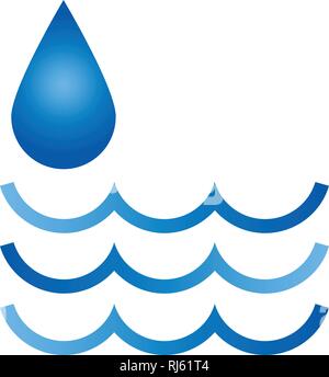 Wasser, Tropfen, Wassertropfen logo Stock Vektor