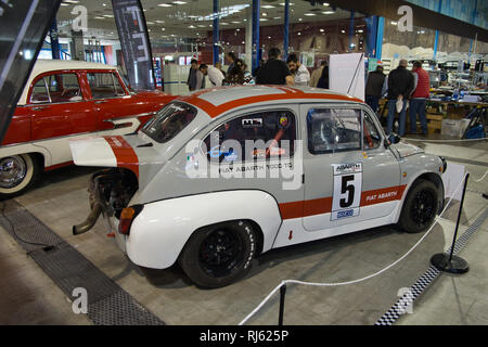 Fiat Abarth 1000 TC. Retro Málaga 2019. Spanien. Stockfoto