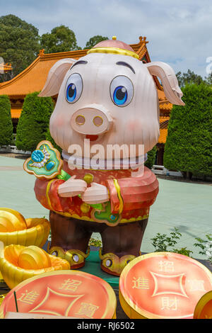 Jahr des Schweins feiern, Nan Tien Tempel, Wollongong Stockfoto
