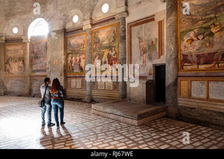 Europa, Italien, Latium, Rom, im Innenraum der Basilika di Santo Stefano Rotondo (zwischen 468 und 483 geweiht) Stockfoto