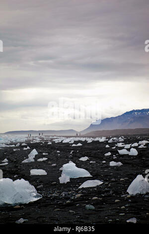 Jökulsárlón, Meer, Insel, Landschaft Stockfoto