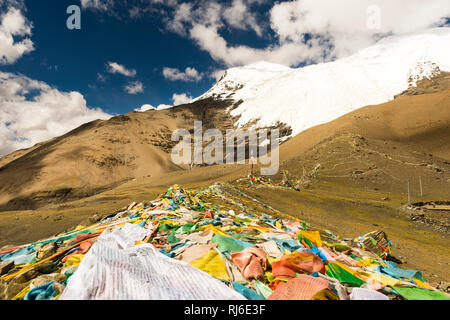 Tibet, der Gipfel des Noejin Kangsa mit 7223 Metern Höhe Stockfoto