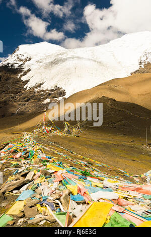 Tibet, der Gipfel des Noejin Kangsa mit 7223 Metern Höhe Stockfoto