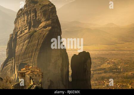 In Meteora Kalambaka. Ein einzigartiger Ort in Griechenland. Stockfoto