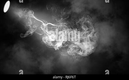 Misty projectror. Spotlight mit Rauch Nebel Textur Wirkung. Stockfoto