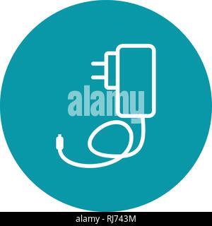 Mobile Ladegerät Vektor Icon Zeichen Symbol Vektor Illustration für den privaten und gewerblichen Gebrauch... Reinigen Sie trendige Symbol... Stock Vektor