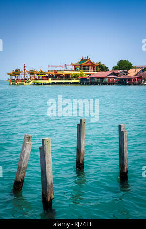 Chinesische Tempel in George Town kauen Jetty, Penang, Malaysia Stockfoto