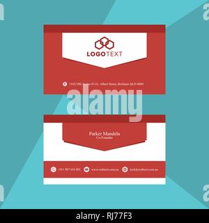 Professionelle Visitenkarte und Briefpapier Design Stock Vektor