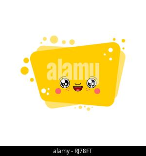 Kawaii bubble Cute Cartoon. Lustige Vector Illustration Stock Vektor