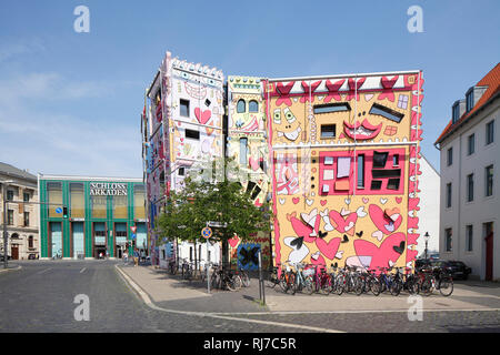 Deutschland, Niedersachsen, Braunschweig, James-Rizzi-Haus Stockfoto