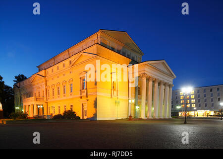 Haus der Geschichte, Abenddämmerung, Darmstadt, Hessen, Deutschland, Europa Stockfoto