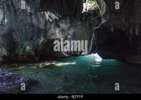 Große Antillen, Karibik, Dominikanische Republik, Samana, Höhle im Nationalpark Los Haitises Stockfoto