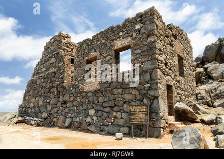 Bushiribana Goldmine - eine nationale historische kulturelle Ort, Aruba, Karibik Stockfoto