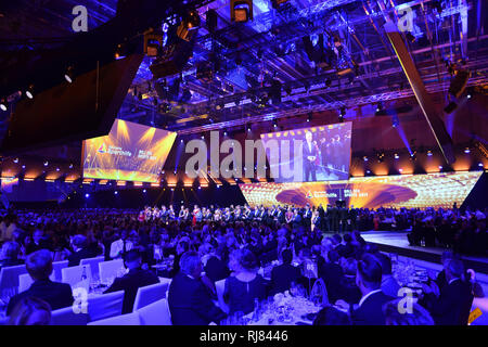 Wiesbaden, Deutschland. 02 Feb, 2019. Eintrag der Athleten, Pool Foto! Ball des Sports in Wiesbaden auf 02.02.2019 | Verwendung der weltweiten Kredit: dpa/Alamy leben Nachrichten Stockfoto