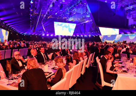 Wiesbaden, Deutschland. 02 Feb, 2019. Übersicht der Ballsaal, Pool Foto! Ball des Sports in Wiesbaden auf 02.02.2019 | Verwendung der weltweiten Kredit: dpa/Alamy leben Nachrichten Stockfoto