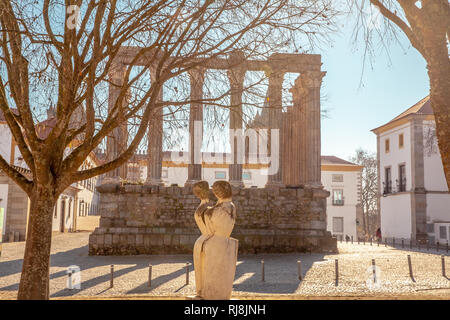 Römische Tempel Diana in Evora Alentejo Portugal Reisen Stockfoto