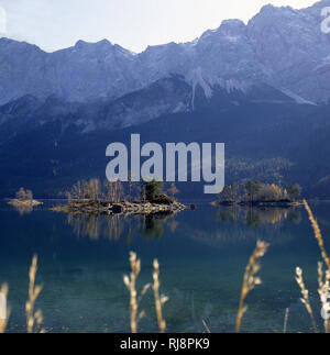 Eibsee bei Garmisch-Partenkirchen. Stockfoto