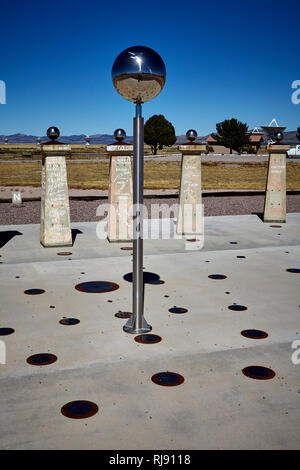 Bracewell Radio Sonnenuhr an der sehr große Reihe, VLA, New Mexico, USA Stockfoto