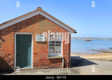 Bawdsey Quay nach Felixstowe Ferry auf dem Fluß deben in Suffolk. Stockfoto