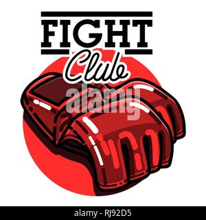 Farbe vintage fight club Emblem, Etiketten, Abzeichen und gestalterische Elemente. Vector Illustration, EPS 10. Stock Vektor