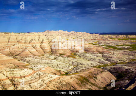 Erodieren Texturen der Badlands National Park South Dakota, Buffalo Gap Grasland Stockfoto