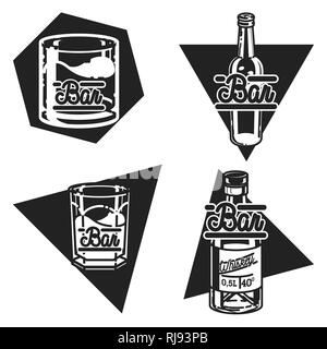 Farbe vintage bar Embleme, Etiketten, Abzeichen und Designelementen. Vector Illustration, EPS 10. Stock Vektor