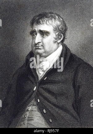 Eine Gravur, Charles James Fox (1749-1806) eine prominente britische Whig Staatsmann. Vom 19. Jahrhundert Stockfoto