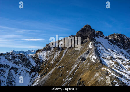 Österreich, Tirol, Stubaier Alpen, Neustift, Hoher Burgstall im Stubai Stockfoto