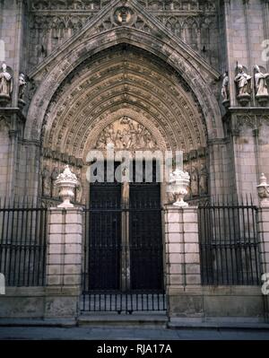 PUERTA DEL PERDON DE LA CATEDRAL DE TOLEDO - SIGLO XV. Lage: CATEDRAL - AUSSEN. Toledo. Spanien. Stockfoto