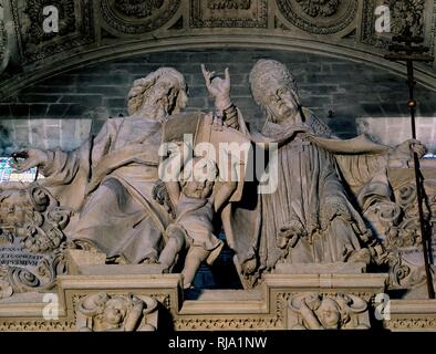 SANTOS PADRES DE LA IGLESIA - 1657 - BARROCO ESPAÑOL. Thema: ARCE JOSE DE. Lage: Iglesia del Sagrario. Sevilla. Sevilla. Spanien. Stockfoto