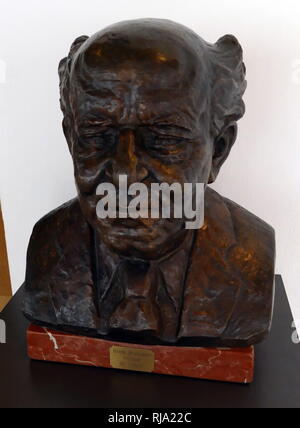 Bronzebüste von David Ben Gurion (1886-1973) der erste Premierminister Israels Stockfoto