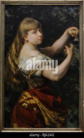 Jan Matejko (1838-1893). Pintor polaco. Retrato de la hija del Artista, Beata Matejko, 1882. Museo Nacional de Varsovia. Polonia. Stockfoto