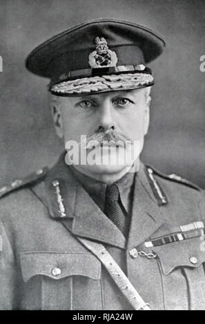 Feldmarschall Douglas Haig, 1st Earl Haig, (1861 - 1928). Während des Ersten Weltkrieges, die er der British Expeditionary Force (BEF) an der Westfront von Ende 1915 befohlen bis zum Ende des Krieges. Er war Kommandant in der Schlacht an der Somme, der Dritte Schlacht von Ypern, das Deutsche Spring Offensive und hundert Tage Offensive Stockfoto