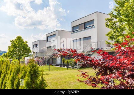 Deutschland, Baden-Württemberg, Blaustein, Entwicklung, moderne freistehende Häuser Stockfoto