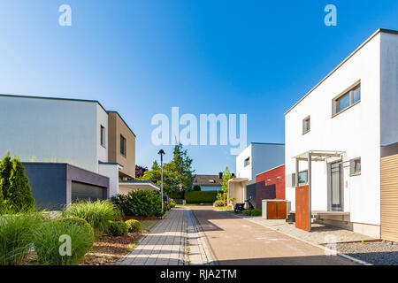 Deutschland, Baden-Württemberg, Esslingen, Egert Wohnsiedlung, Entwicklung, Passivhaus, Passivhäuser Stockfoto