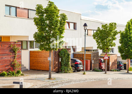 Deutschland, Baden-Württemberg, Esslingen, Sonnenschein Siedlung Egert, Entwicklung, Passive House Estate Stockfoto