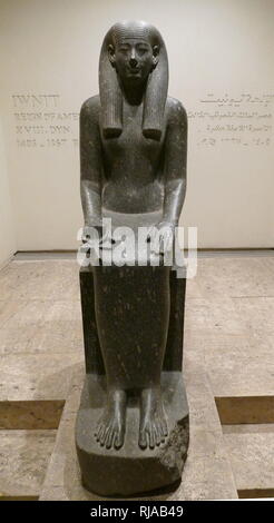 Statue von Iwnit, während der Regierungszeit von König Amenhotep III (1403-1365 v. Chr.) geformt. Ägyptische, Neues Reich, Dynasty XVIII. Stockfoto