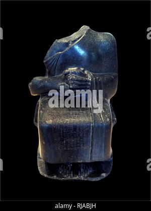 Statuette der Gudea, Prinz von Lagash. ca. 2120 v. Chr.. Gudea ausgeschlossen zwischen Ca. 2144 - 2124 v. Chr.. Sumerische Herrscher (ensi) der Zustand von Lagash im Südlichen Mesopotamien Stockfoto