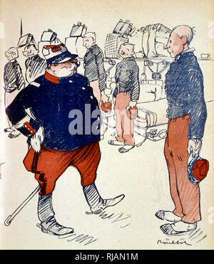 Karikatur in L'Assiette du Beurre, 1906, Darstellung der französischen Armee in der Ausbildung Stockfoto