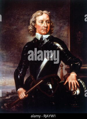 Oliver Cromwell (1599-1658), englischer militärischen und politischen Führer. Er diente als Lord Protector des Commonwealth von England, Schottland und Irland von 1653 bis zu seinem Tod, die gleichzeitig als Staatsoberhaupt und Regierungschef der neuen Republik. Stockfoto