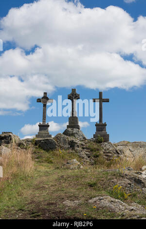 Trinity Kreuze wurde 1849 von den Bürgerinnen und Bürgern des Dorfes Prameny gemacht. Sie wurden als Dank für die Heilung. Stockfoto